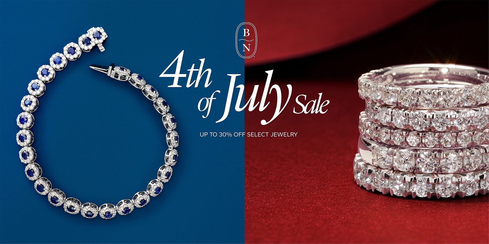 Blue Nile July 4th jewelry sale.